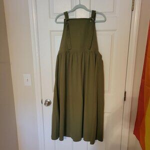 Olive green SHEIN overall dress, size 2XL, worn once